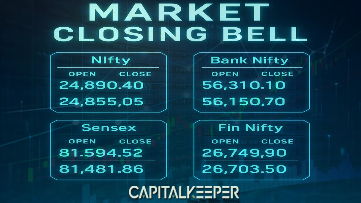 Stock Market Closing Bell 30 July 2025: Nifty Holds 24,850; Markets Await Midnight Global Event for Direction