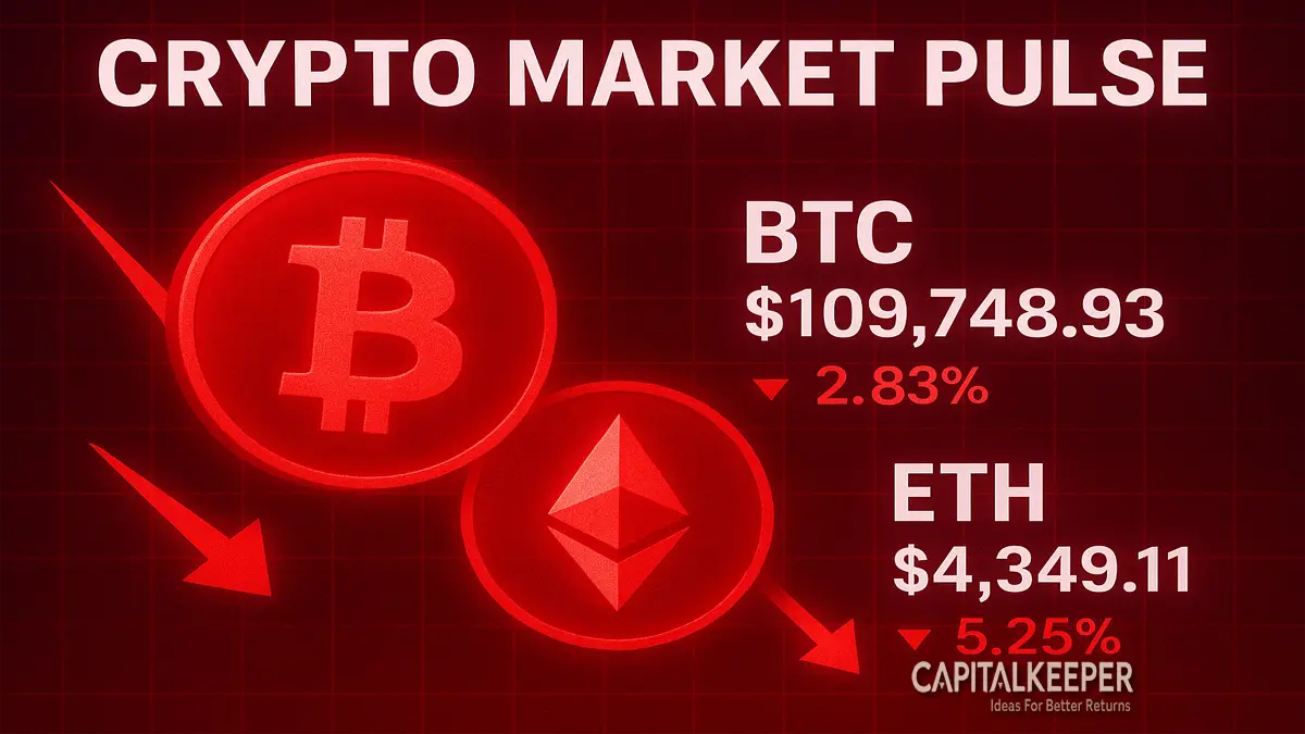 Crypto Market Pulse – 29th August 2025: Bitcoin Slips Below $110K, Altcoins Face Heat 1 Crypto Market Pulse – 29th August 2025