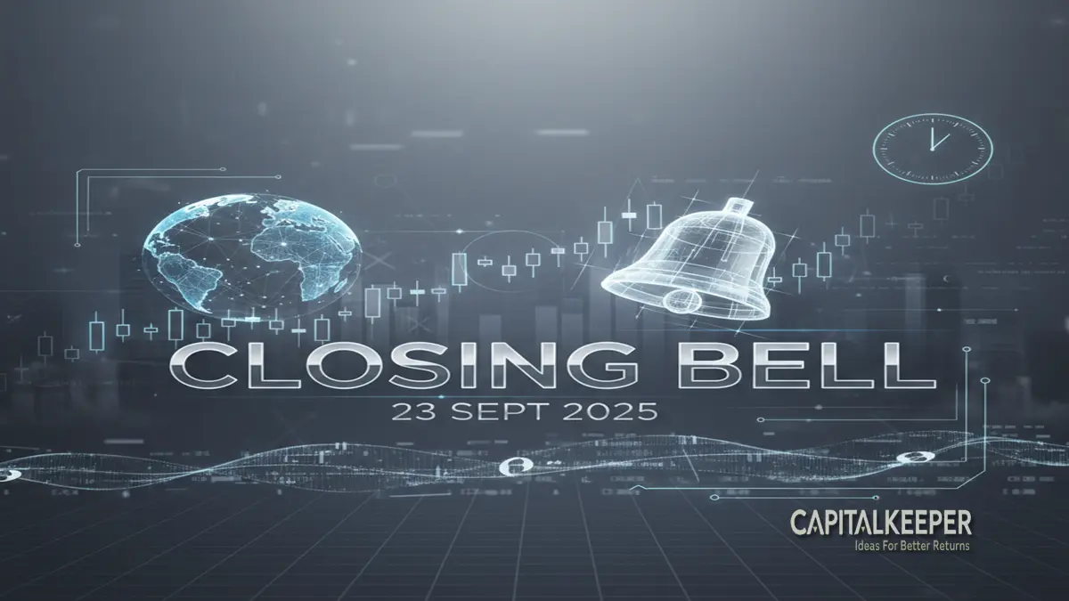Closing Bell 23 Sept 2025 Nifty Slips, Bank Nifty Gains