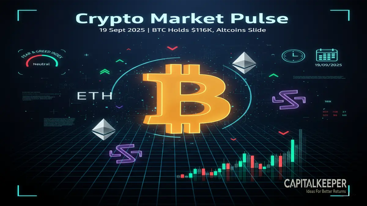 Crypto Market Pulse September 19, 2025 | BTC Holds $116K While Altcoins Slip 1 Crypto Market Pulse September 19, 2025