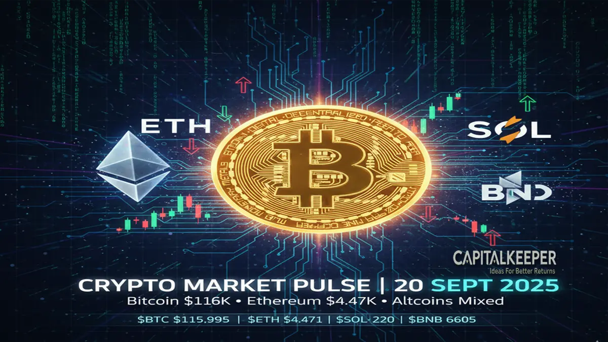 Crypto Market Pulse 20th September 2025 | Bitcoin Nears $116K, Altcoins Struggle for Momentum 1 Crypto Market Pulse – 20th September 2025
