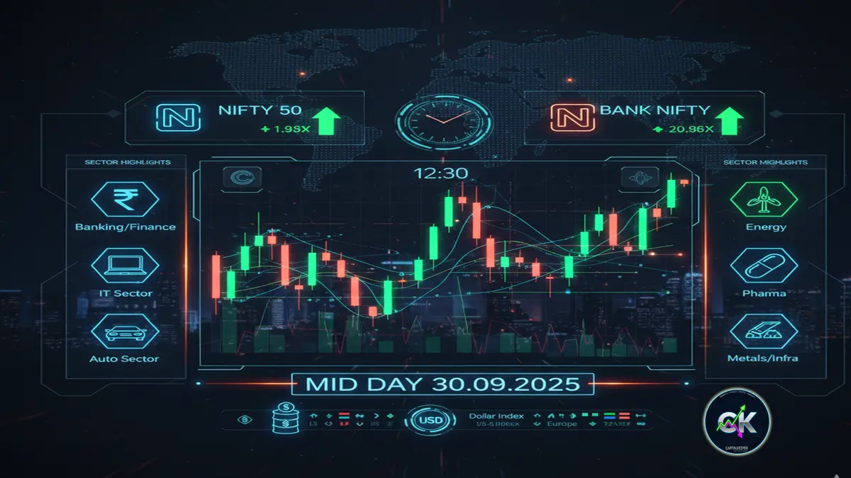 Mid Day Market Update 30 Sept 2025: Nifty, Bank Nifty, Sensex & Fin Nifty with Sector & Global Cues 6 Mid Day Market Update 30 Sept 2025