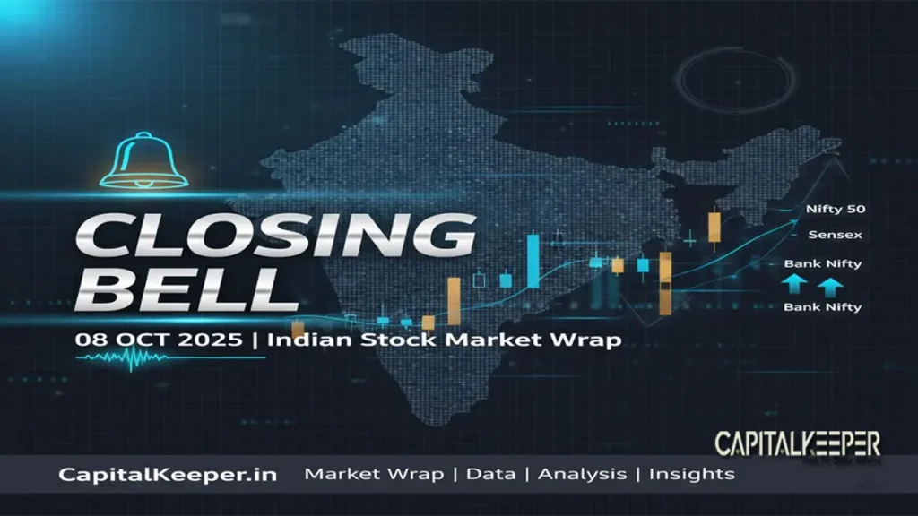 Indian Stock Market Closing Bell 08 Oct 2025