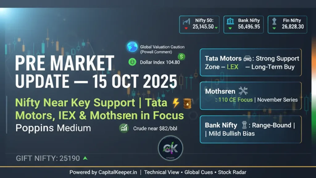 Indian Stock Market Pre Market Outlook 15 Oct 2025