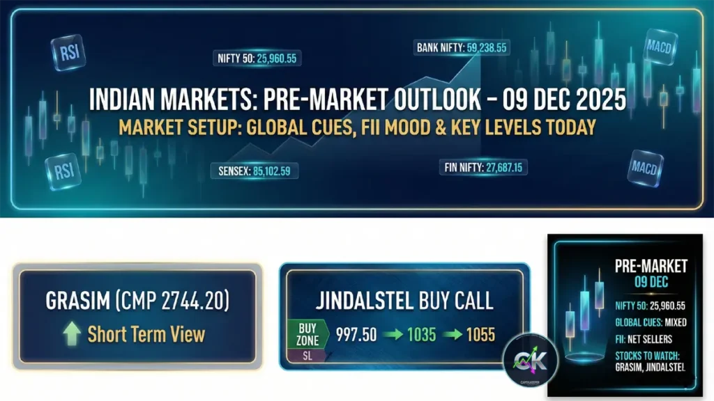 Indian Stock Market Pre-Market Report – 09 December 2025