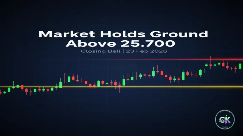 Indian Stock Market Closing Bell – 23 February 2026: Nifty Holds Above 25,700, Bank Nifty Stable as Global Cues Stay Mixed 2 Indian Stock Market Closing Bell – 23 February 2026