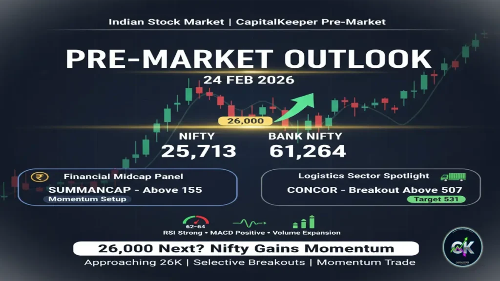 Indian Stock Market Pre-Market 24 Feb 2026